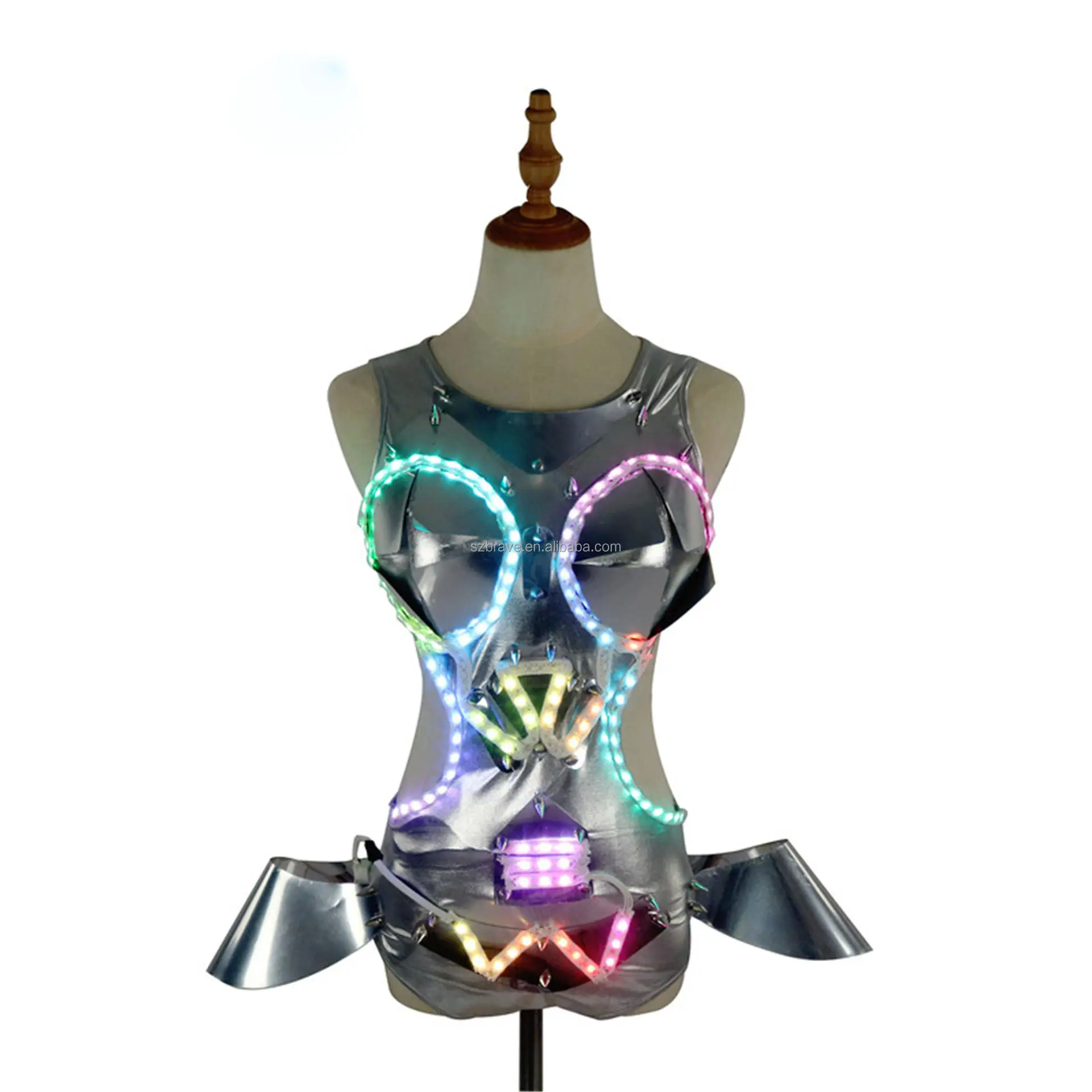 LED lighting costumes female garments night bar ds fluorescent clothing sexy dj female singer party props