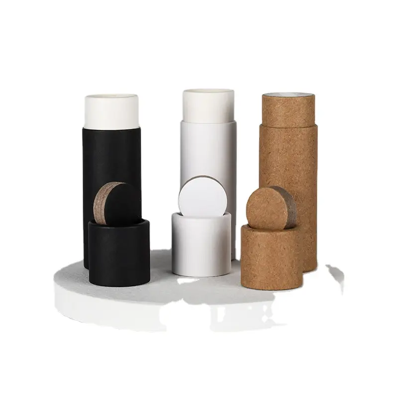 7g 15g 25g 60g 75g balsamo per le labbra push up confezione di carta kraft contenitore vuoto deodorante stick tube