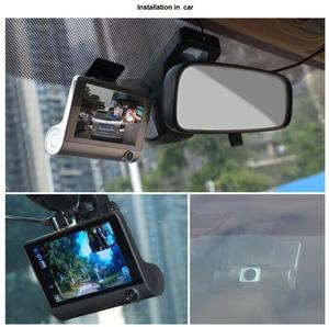 4.0 inç ön ve arka araba kamera 1080p Dash kamera 3 ön panel kamerası kaydedici 4 inç ekran Video çok dil araba kara kutusu - Product Image 5