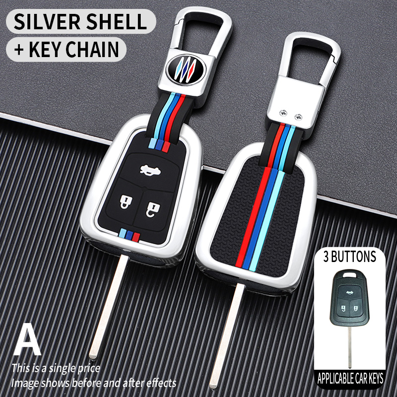 Pistolet à 3 boutons argenté + porte-clés