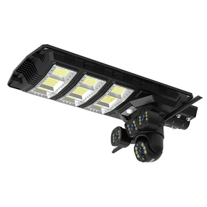 OEM 9MP三镜头IP66防水无线户外安全摄像机人工智能人形跟踪闭路电视4g太阳能NVR数据CMOS - Product Image 1