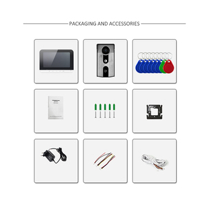 Timbre de intercomunicador de vídeo de alta calidad con desbloqueo de tarjeta RFID y función de visión nocturna Sistema de timbre de intercomunicador de vídeo para Villa - Product Image 5