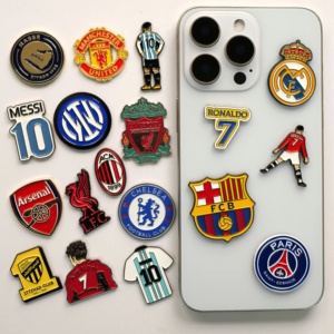 Cartone animato Click-to-order inciso adesivo per telefono sportivo in metallo caldo vendita Cross-Border spilla centro-orientale Stock produttore - Product Image 3