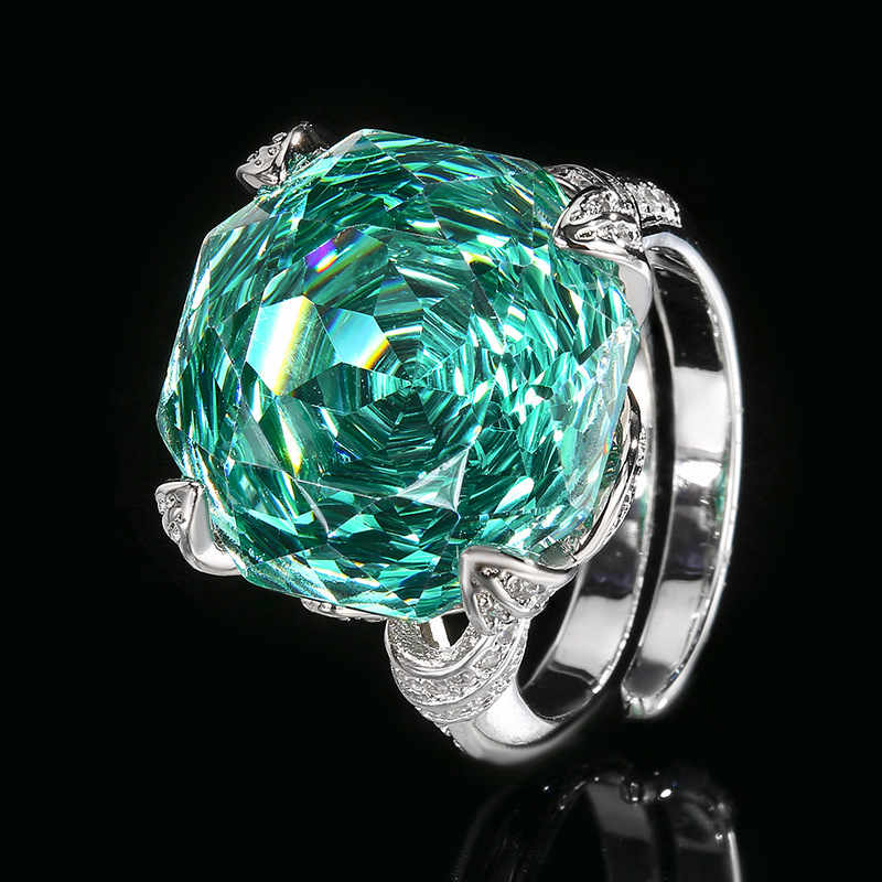 bague verte Parra taille ouverte
