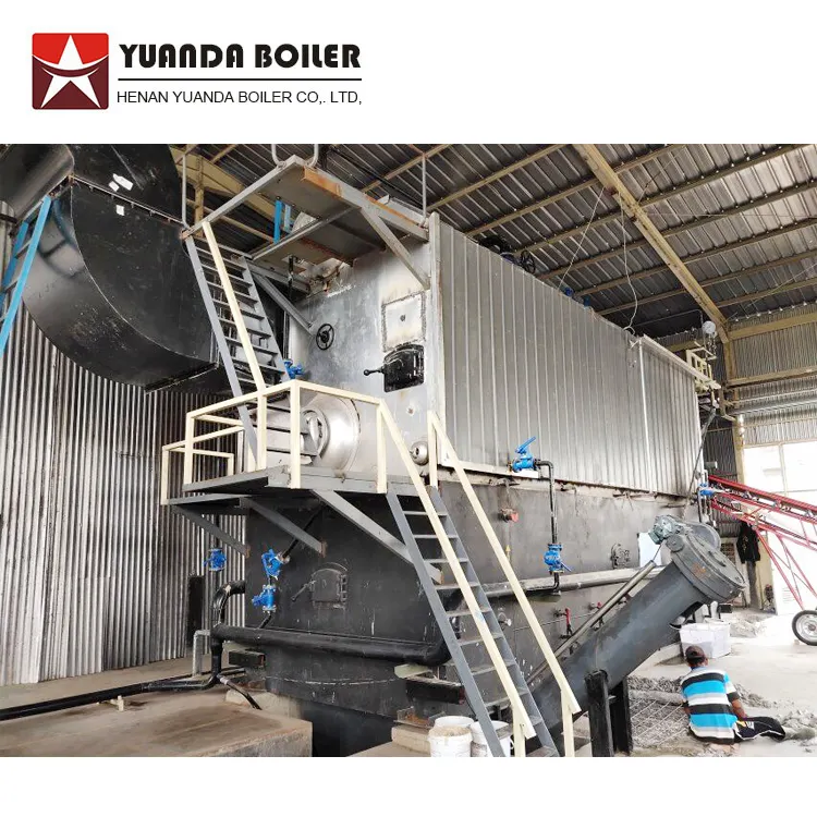Yuanda factory 1 2 3 4 5 6 8 10 12 15 20 25 30 35 40 ton Coal Biomass wood chips pellet coconut palm shell fired steam boiler
