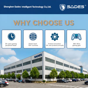 SADES Upower Headset Gaming, Headset Gaming ringan dapat disesuaikan, kabel nyaman digunakan diperpanjang dengan mikrofon - Product Image 5