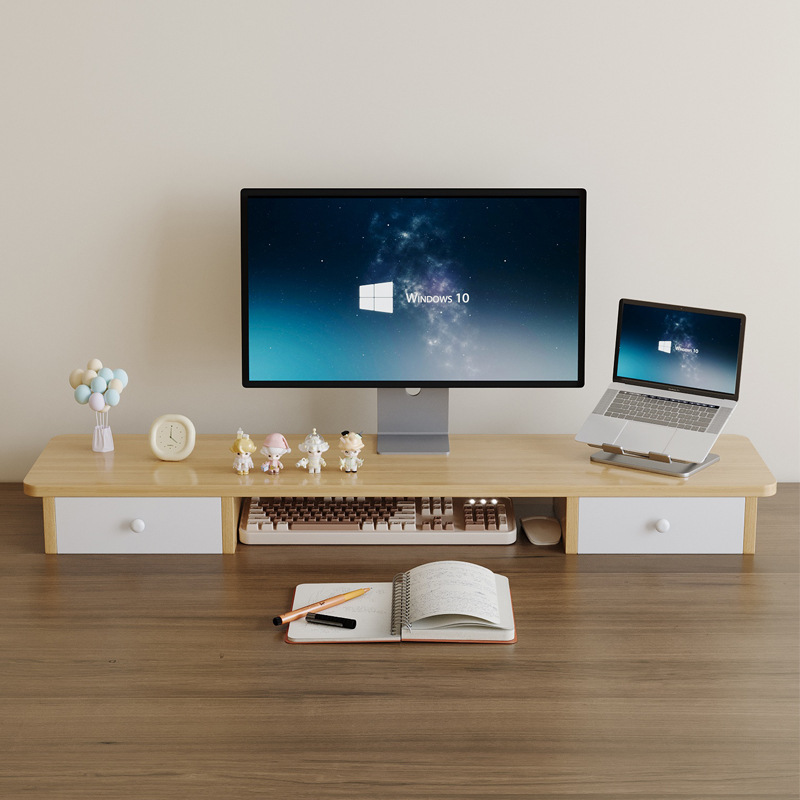 Wood grain color, double drawer style, 110*24*10cm