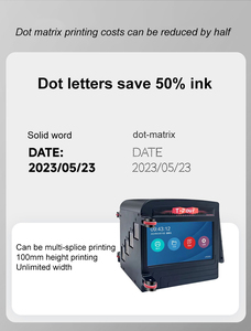 Máquina impresora de inyección de tinta de gran formato de 10cm, máquina de codificación portátil, impresora TIJ para camisetas de cartón, código de barras de cartón, venta al por mayor - Product Image 6