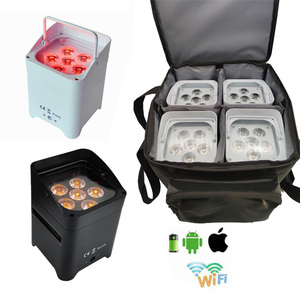 6x18W UV UV 6in 1 kablosuz DMX LED duvar yıkayıcı WIFI uzaktan kumanda sahne aydınlatma akıllı pil Uplight - Product Image 4