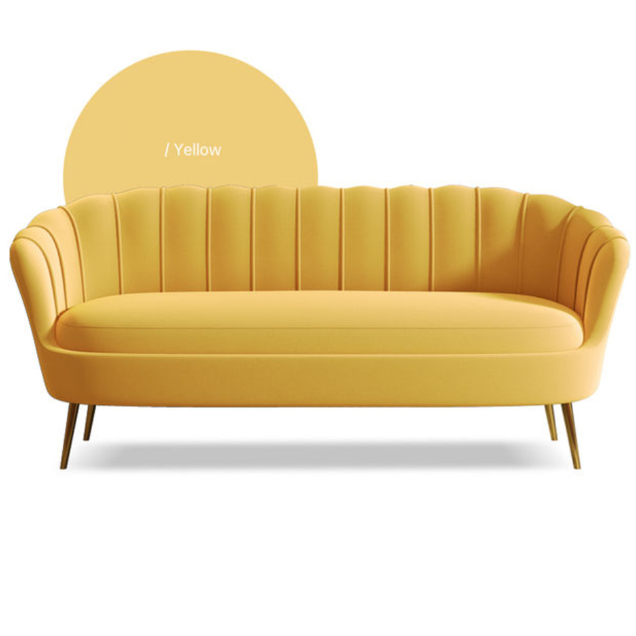 Tissu de velours-jaune