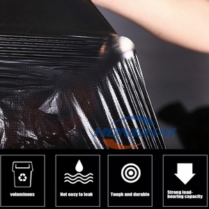 90x120 ağır siyah yüklenici çöp torbaları çöp çöp delikli çöp torbası s biyodragadable Bin gömlekleri ucuz çöp torbası - Product Image 3