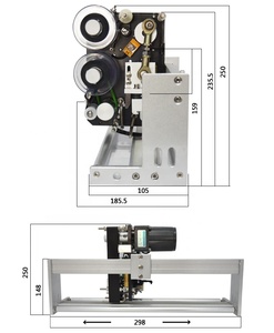 Automatischer Chargen nummer codierer drucken 1-3 Zeilen HP-241 Codier maschine Ablaufdatum Drucker - Product Image 2