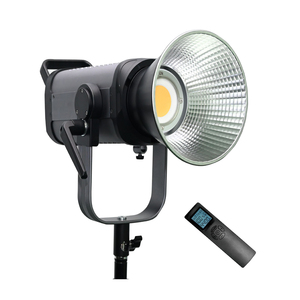 ไฟวิดีโอ LED 300วัตต์แฟลช5600K COB เอาท์พุตไฟต่อเนื่อง89600lux/ไฟถ่ายภาพยาว1ม. พร้อมรีโมทคอนโทรล2.4ก.