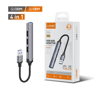 LDNIO DS-44 U Type-c扩展坞4合1 USB集线器适配器USB至USB3.0 * 1 + USB2.0 * 3苹果电脑Usb集线器 - Product Image 1