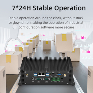 Ordenador de sobremesa Industrial I5 8350U Dual LAN 2 * RS232/422/485 USB3.0 4K GPIO sin ventilador - Product Image 5