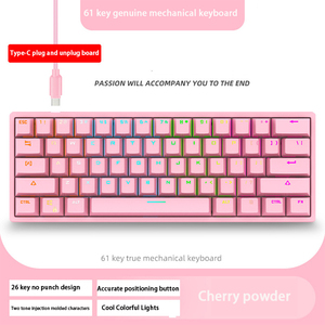 Tastiera meccanica per tastiera da gioco Rgb con tastiera per <span class=keywords><strong>Computer</strong></span> mista leggera personalizzata di buona qualità
