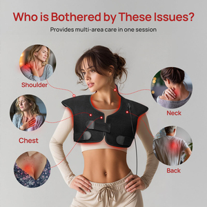 Design novo luz vermelha terapia ombro pescoço apoio infravermelho aquecimento Wearable Design para uso doméstico - Product Image 2