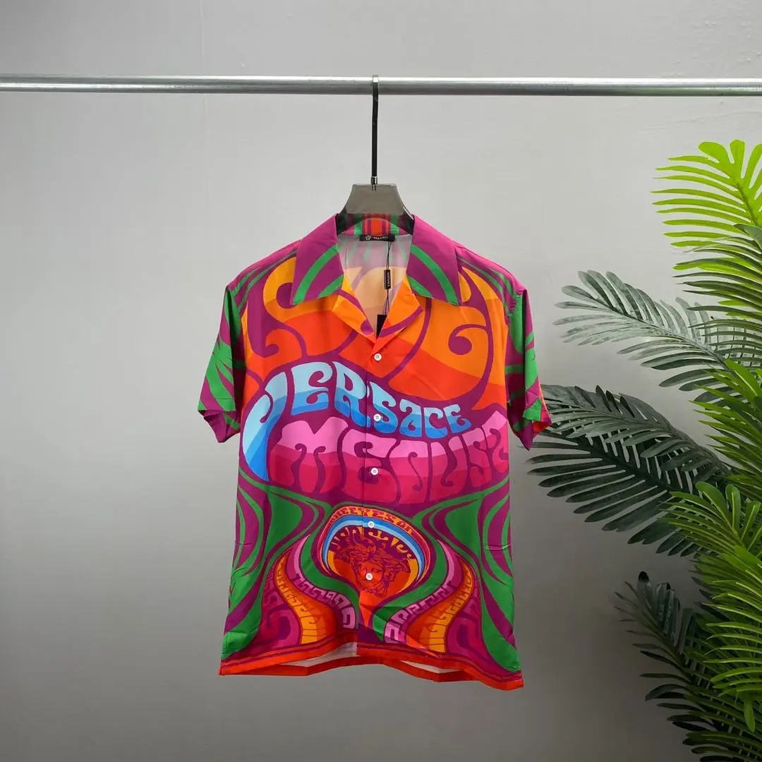 Nuova estate maglietta digitale 3D stampa maglietta con risvolto aperto stile cinese camicia a maniche lunghe Bsci Factory