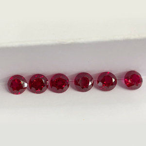 Kırmızı yakut 1mm-12mm Lab yetiştirilen kan yuvarlak kesim Lab yetiştirilen güvercin kan kırmızı yakut sentetik taş gevşek taş - Product Image 3