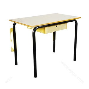 Mobili per ufficio semplice Design moderno rettangolare struttura in acciaio studio Living e scrittura scrivania del Computer con scaffale - Product Image 6