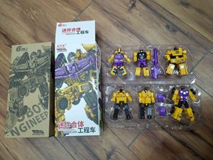 <span class=keywords><strong>6</strong></span> in1ミニサイズエンジニアリングハイブリッドロボットプラスチックコンビネーショントランスフォームロボットセット男の子ギフト用 - Product Image 6