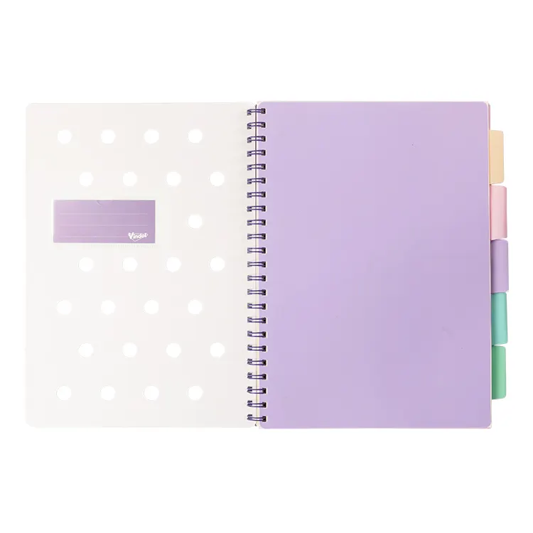 Cuaderno personalizado A4 A5 con pestaña, libro de notas con cubierta de plástico