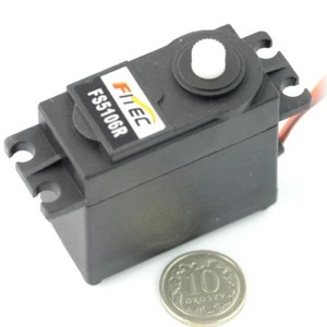 FS5106R цифровой 6 В 6 кг двигатель без сердечника аналоговый 360 градусов непрерывное вращение сервопривод пластиковый материал для 1/12 весов RC автомобилей Baja - Product Image 2