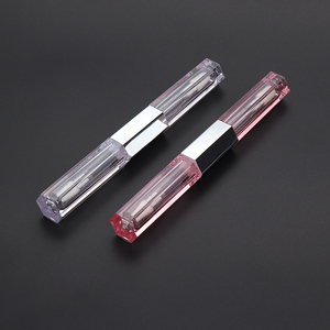 2*2.3Ml ความจุคู่ขวดลิปกลอสหลอดอลูมิเนียมกลางหมวกสีที่กำหนดเองและโลโก้บรรจุภัณฑ์เครื่องสำอาง - Product Image 3
