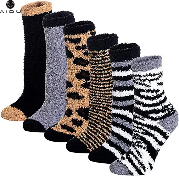 Calcetines peludos con suelo cálido de Invierno para mujer, personalizados, baratos