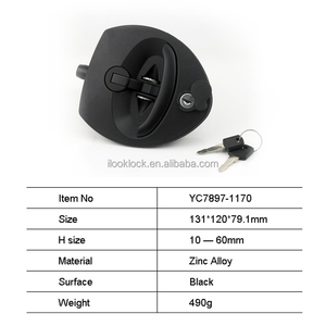 Màu Đen Gấp hộp công cụ t xử lý khóa với Gasket xe tải Trailer mái chèo xử lý Latch - Product Image 4