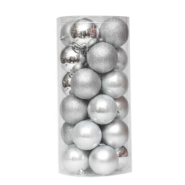 Basso MOQ Custom trasparente trasparente tubo di plastica riciclata scatola di imballaggio per la decorazione di natale palle