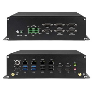 I3 I5 I7 Mini Computador Desktop Fanless Industrial HD MI VGA USB3.0 Rede Dupla Portas Seriais Paralelas 32GB SSD Micro Host AU