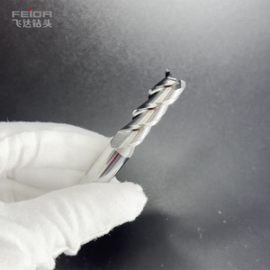 Feida เครื่องกัดคาร์ไบด์3ขลุ่ยแบบแบน HRC55 CNC 6มม. 8มม. สำหรับอลูมิเนียมสำหรับงานหล่อโลหะ - Product Image 4