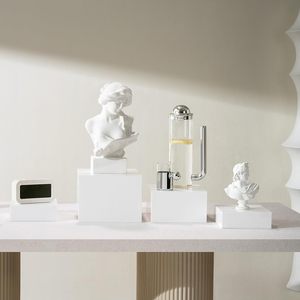 Conjunto de 4 risers de acrílico cubo de exibição para mesa, vitrine de varejo, catering, bolos, colecionáveis, buffet de comida,