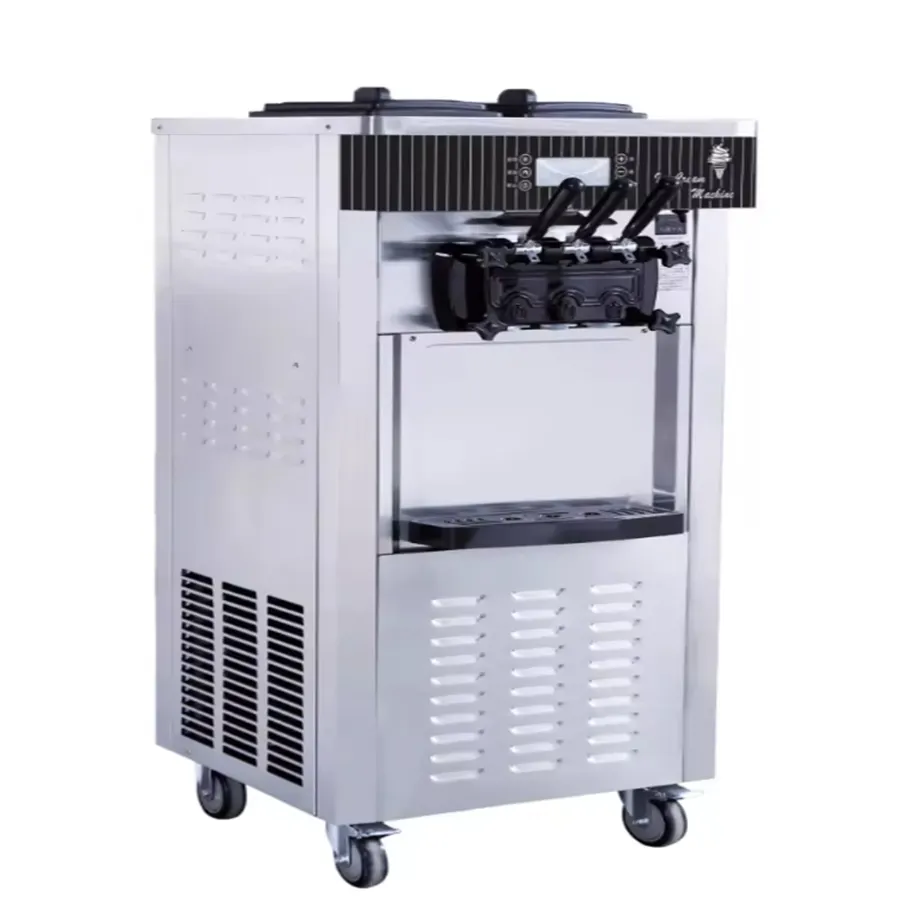 2024 ticari ev 20-28 L/h 3 lezzet yumuşak hizmet dondurma makinesi yumuşak hizmet dondurma makinesi