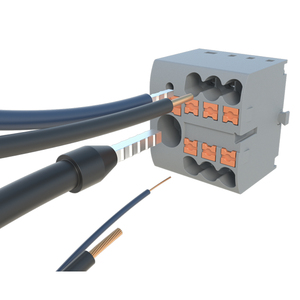 UNIZEN-bloque de terminales eléctricos de distribución, JUT15-6-6X2.5 enchufable, carril DIN, tipo resorte - Product Image 1