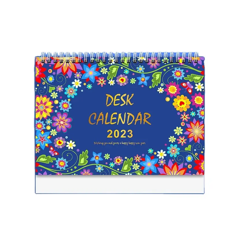 Soporte de calendario de escritorio motivacional para mesa, tapa dura personalizada con citas, venta al por mayor, 2023