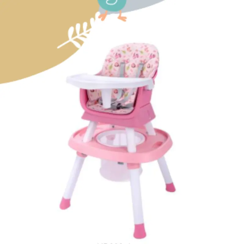 Silla alta portátil de fábrica de China, silla alta multifunción para comer, silla alta ajustable para comer 6 en 1, silla alta para bebé