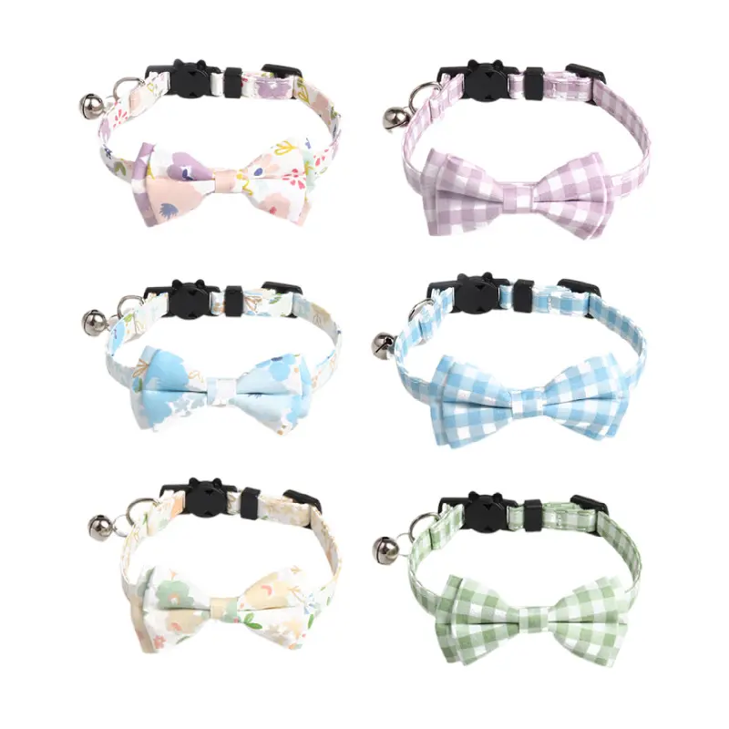 High Quality Soft Small dog cat safety collar custom design logo waterproof personalized print cat collar