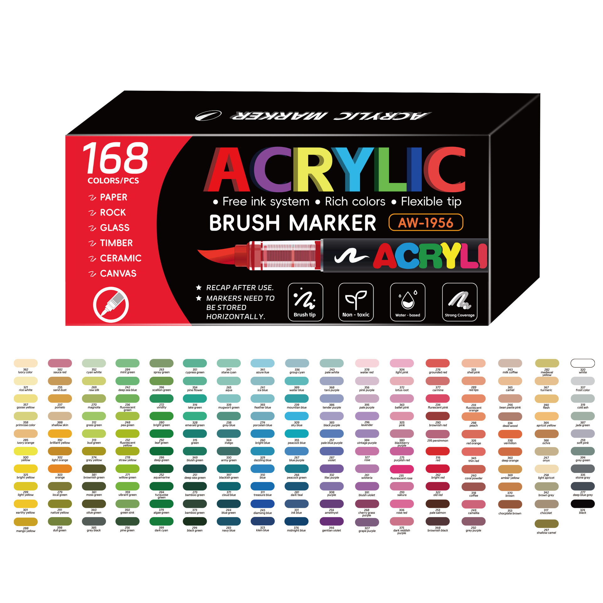 168 couleurs