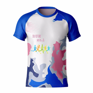 工場直接UPF50カスタムマラソンイベント100ポリエステルクイックドライ昇華Tシャツ卸売 - Product Image 1