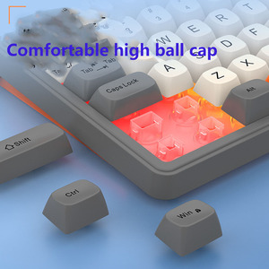 Kabel gebundener Desktop-Computer RGB Mechanische Tastatur Dünnschicht knopf Dreifarbige passende Lumineszenz-Touch-Gaming-Tastatur und-Maus - Product Image 5