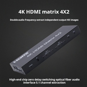 矩阵4HD计算机高清分配器4进2出切换器，具有4k音频和视频传输分配器和转换器 - Product Image 3