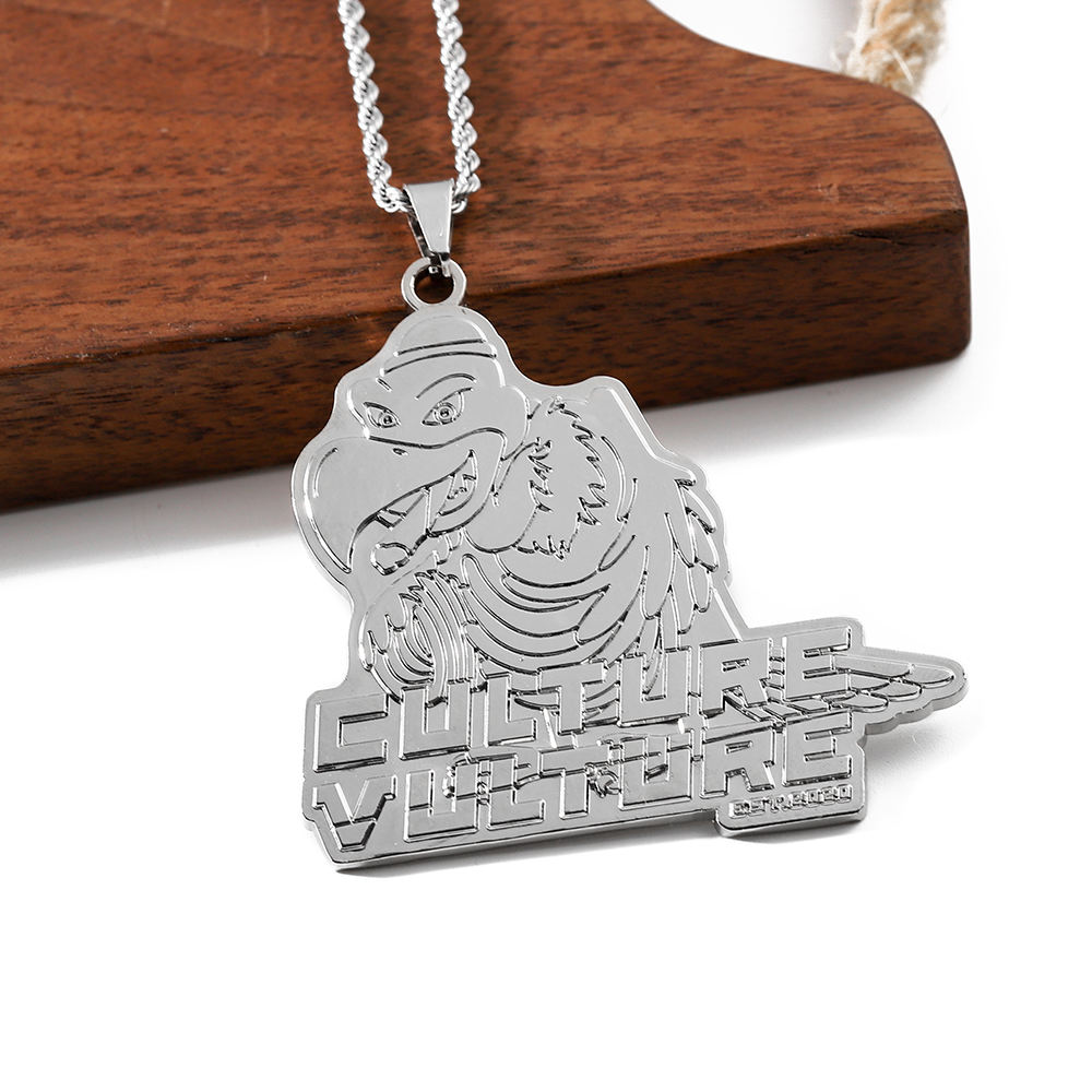 Collier en acier inoxydable argenté