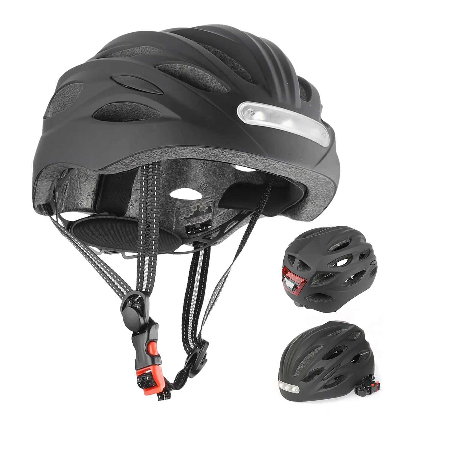 Benutzer definierte Logo City Outdoor Schwarz Luminous Climbing Mountain Scooter Fahrrad Fahrrad Fahrrad Helm