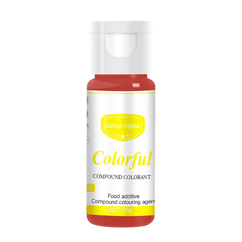 Cocosir giallo limone 26g fornitura di pigmenti 28 colori colorante per uso alimentare Set decorazione in Gel liquo per torta analcolica