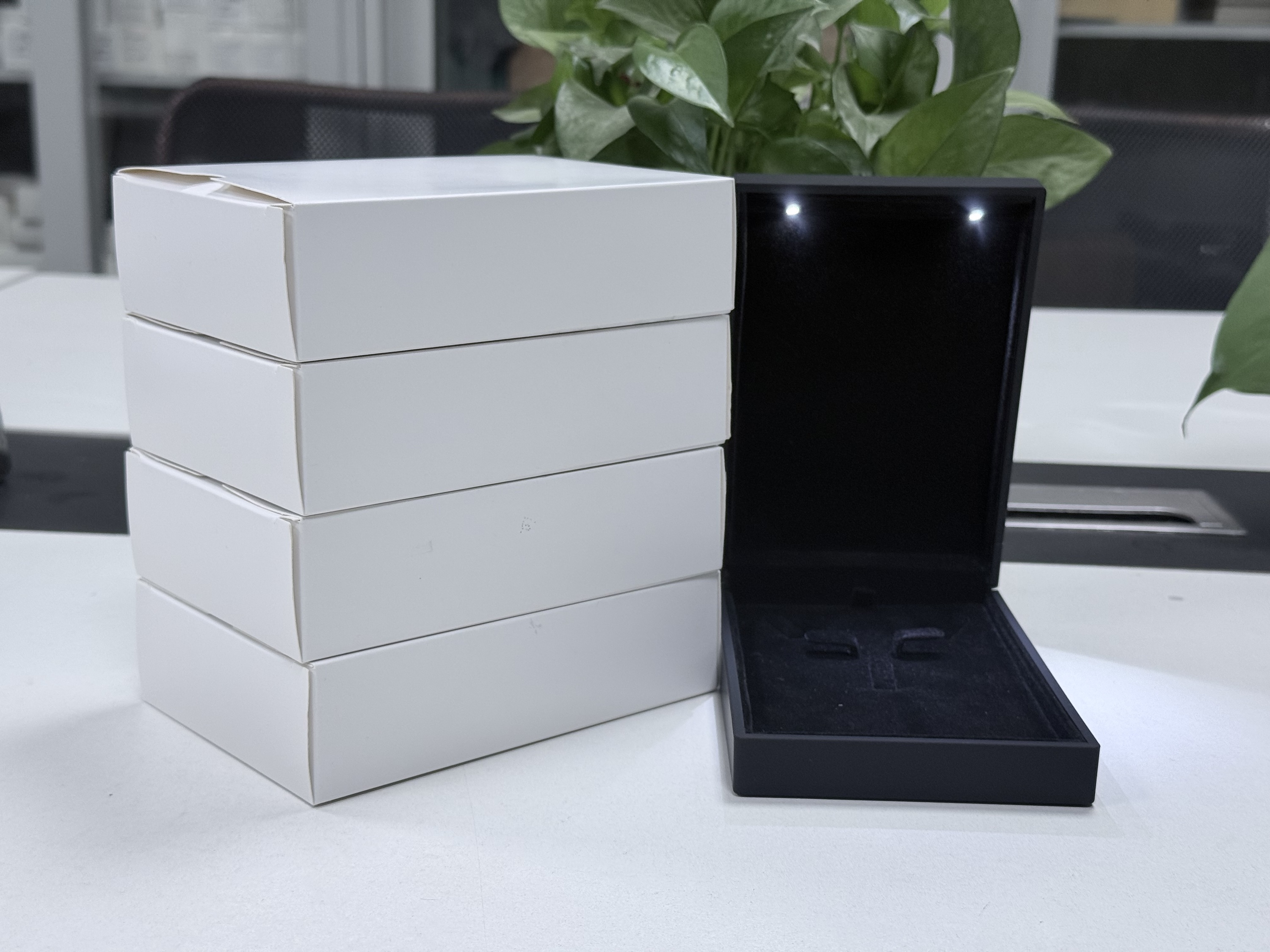 Black Small Jewelry Set Necklace Box 110*160*35mm