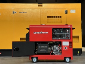 כוח leton 5kw 10kva 12kva 10kw במפעל כוח נייד זול מחולל חשמל אוטומטי אטומים לרעש גנום דיזל - Product Image 3