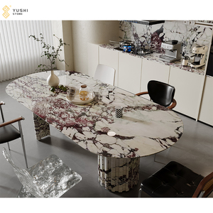 Yushi biệt thự khách sạn trang trí sang trọng ý calacatta Viola phiến đá cẩm thạch cho tường Panel gạch - Product Image 3