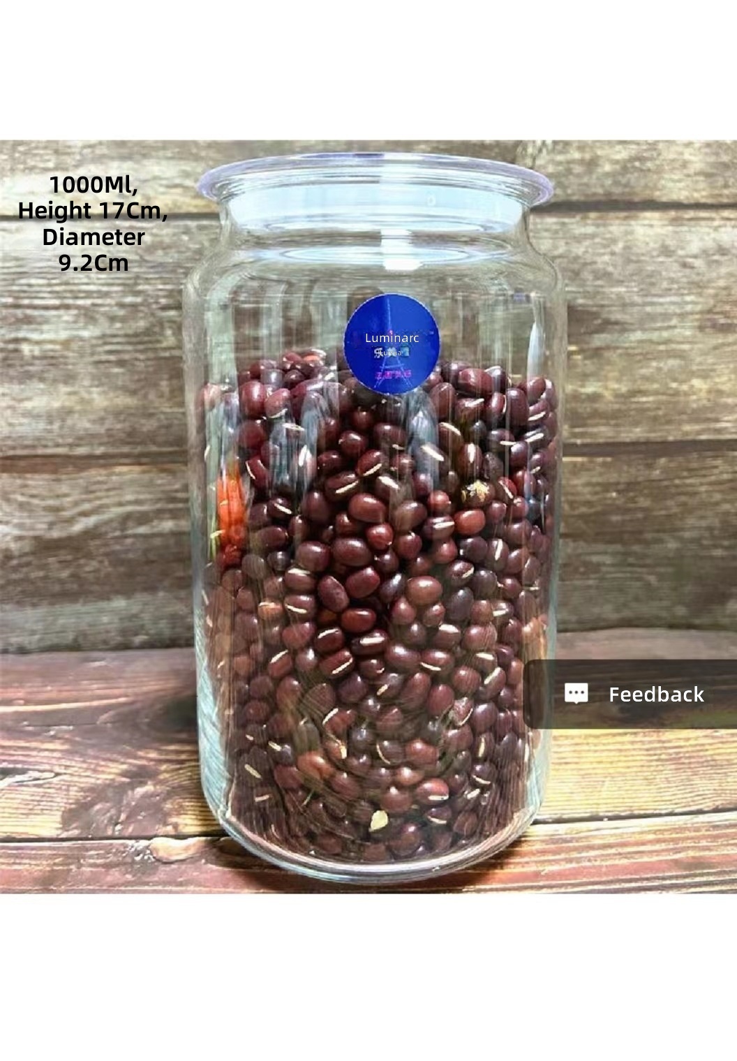 Transparent flat lid 1L P7537